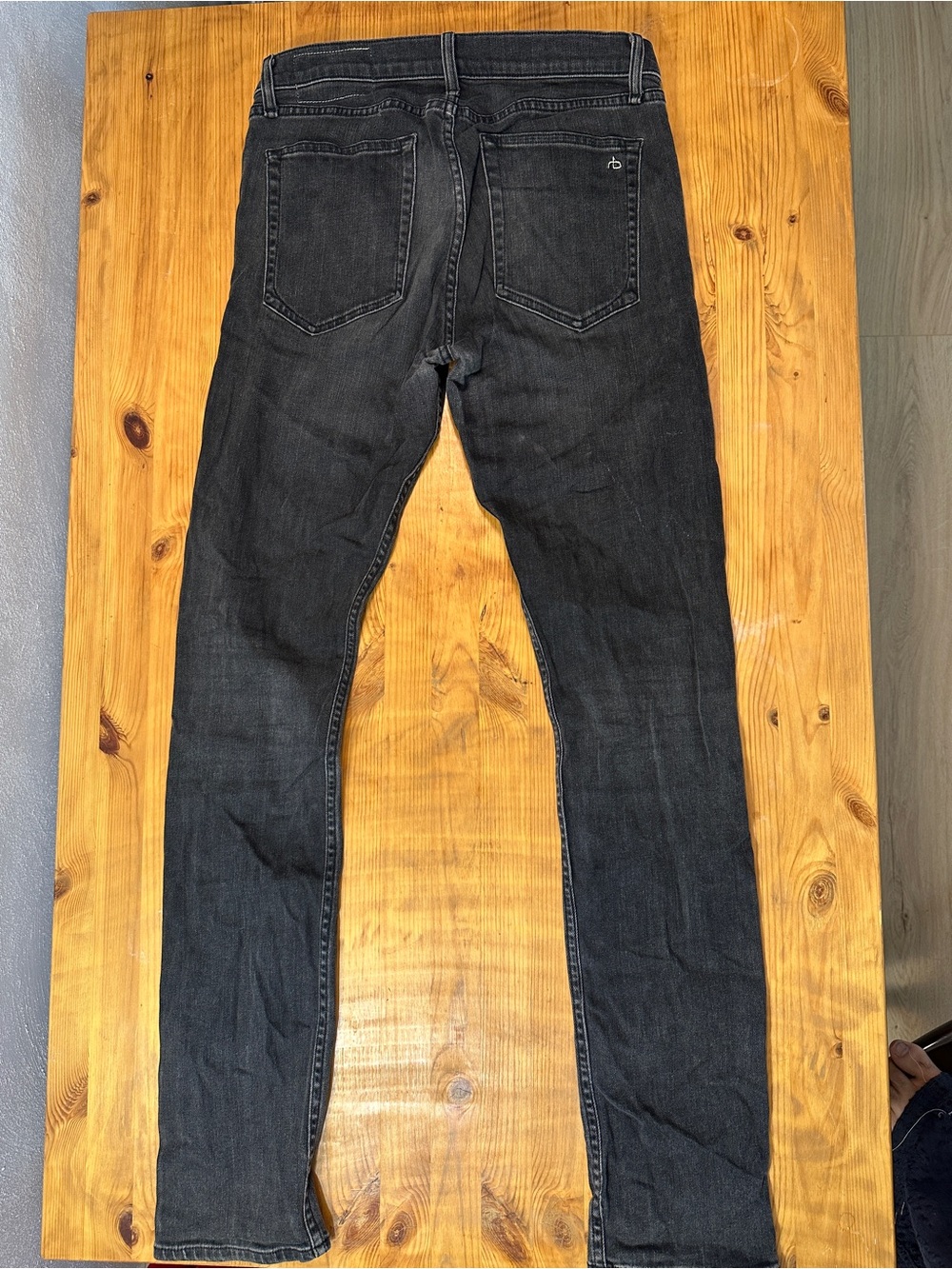 rag & bone Black Men's Slim Straight Jeans - Picture 2 of 5